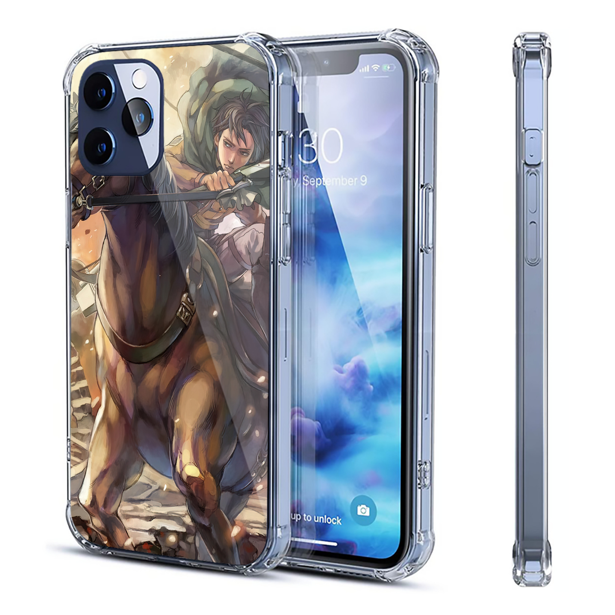 （画像用） 進撃の巨人 Attack on Titan 【iPhone 12シリーズ対応】透明スマホケース（クリアソフトケース）